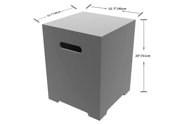 Quadratische Tankabdeckung - H51cm